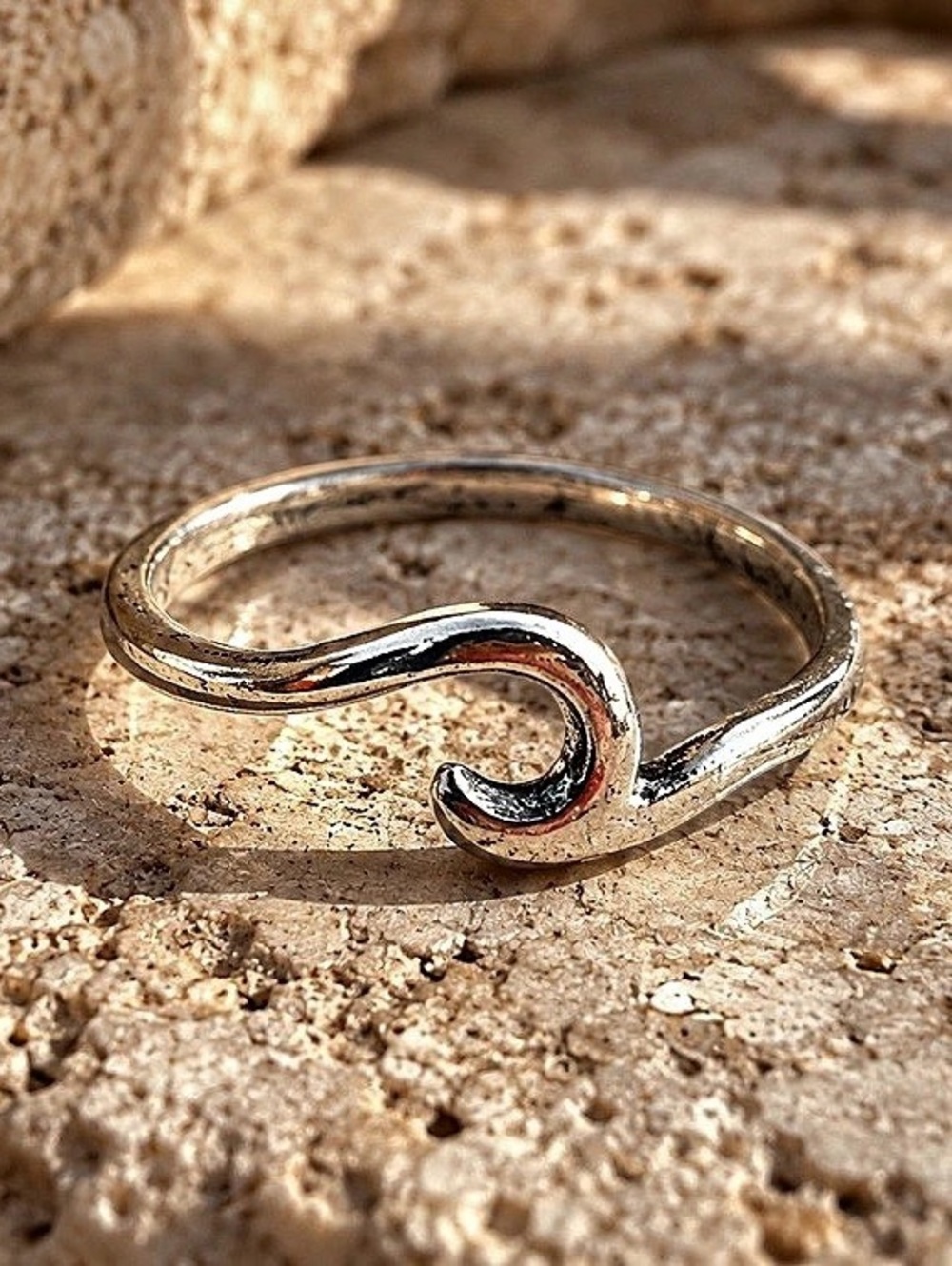 Silver tone Open Ring